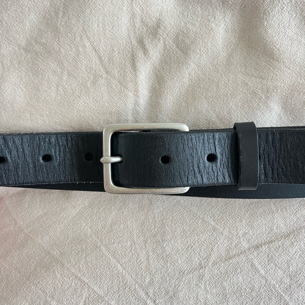 Babaton Leather Rectangle Belt in Black, size L